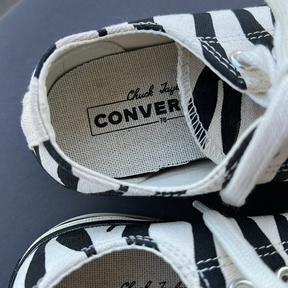CONVERSE | All Star Chuck Taylor Black and White Zebra Print Canvas Sneakers - Picture 3 of 11